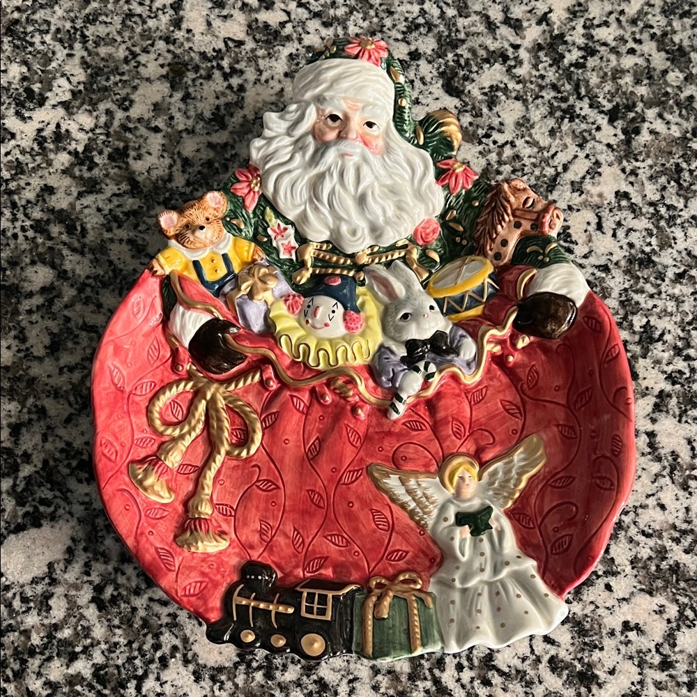 Fitz & Floyd Festive Santa Claus Decorative Plate